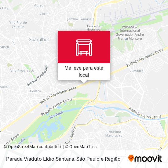Parada Viaduto Lídio Santana mapa