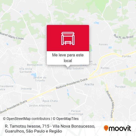 R. Tamotsu Iwasse, 715 - Vila Nova Bonsucesso, Guarulhos mapa