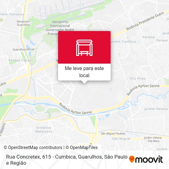Rua Concretex, 615 - Cumbica, Guarulhos mapa