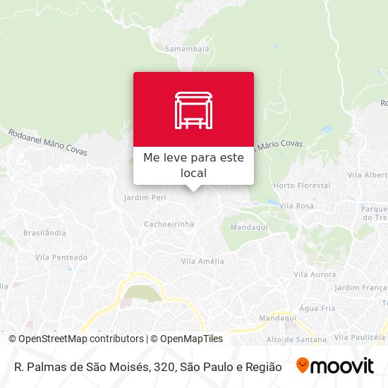 R. Palmas de São Moisés, 320 mapa