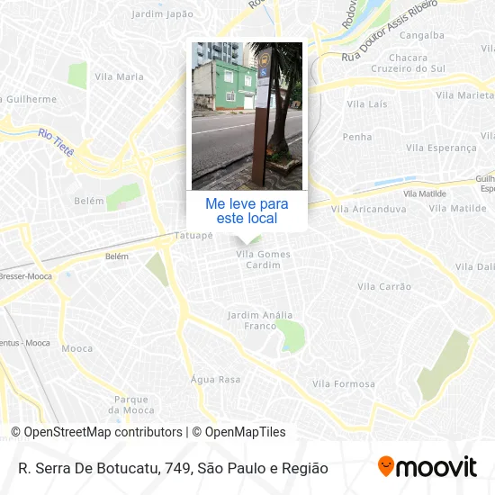 R. Serra De Botucatu, 749 mapa