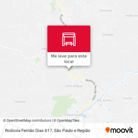 Rodovia Fernão Dias 617 mapa
