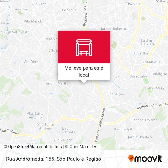 Rua Andrômeda, 155 mapa