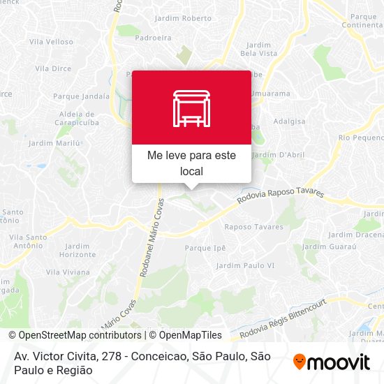 Av. Victor Civita, 278 - Conceicao, São Paulo mapa