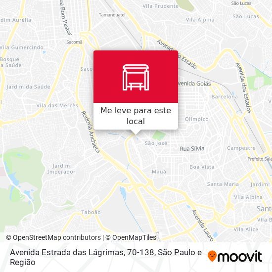 Avenida Estrada das Lágrimas, 70-138 mapa