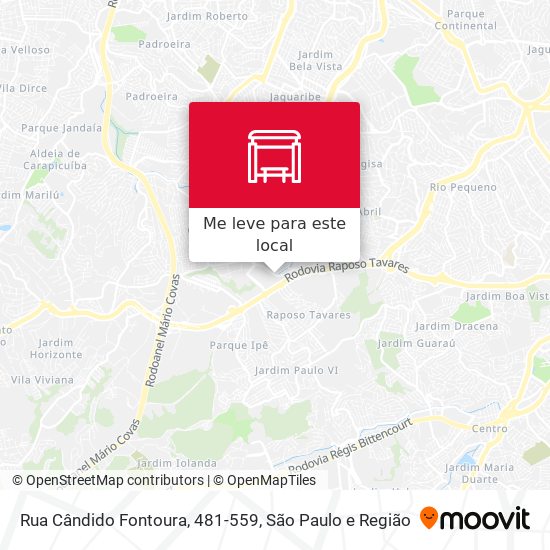Rua Cândido Fontoura, 481-559 mapa