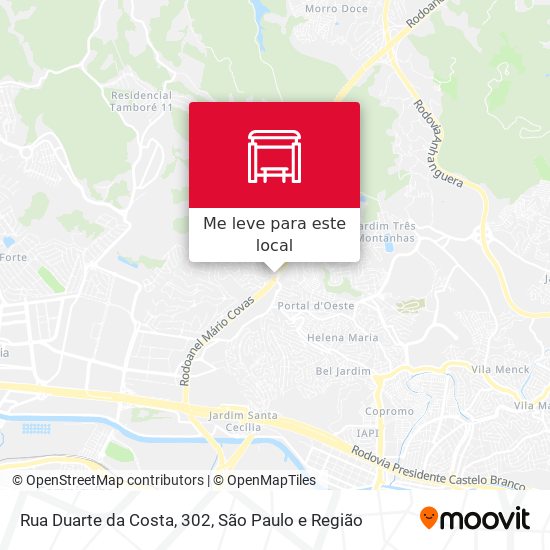 Rua Duarte da Costa, 302 mapa