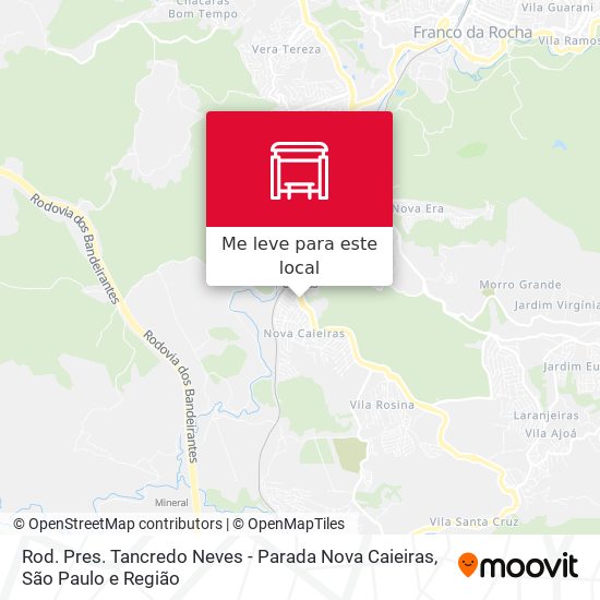 Rod. Pres. Tancredo Neves - Parada Nova Caieiras mapa