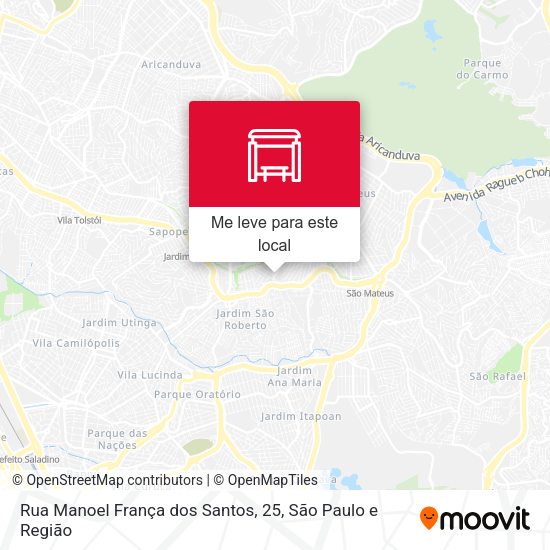 Rua Manoel França dos Santos, 25 mapa