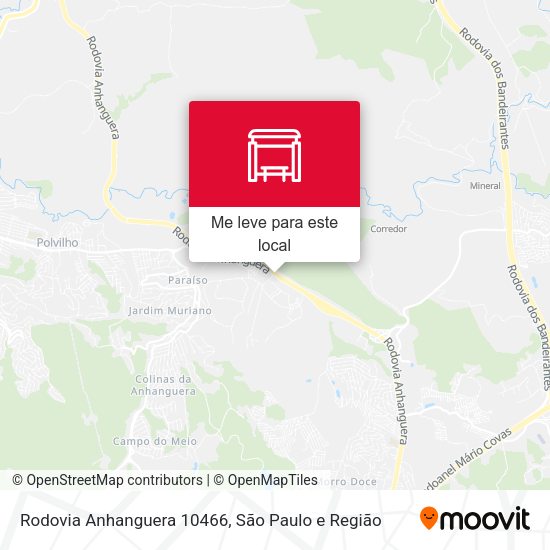 Rodovia Anhanguera 10466 mapa