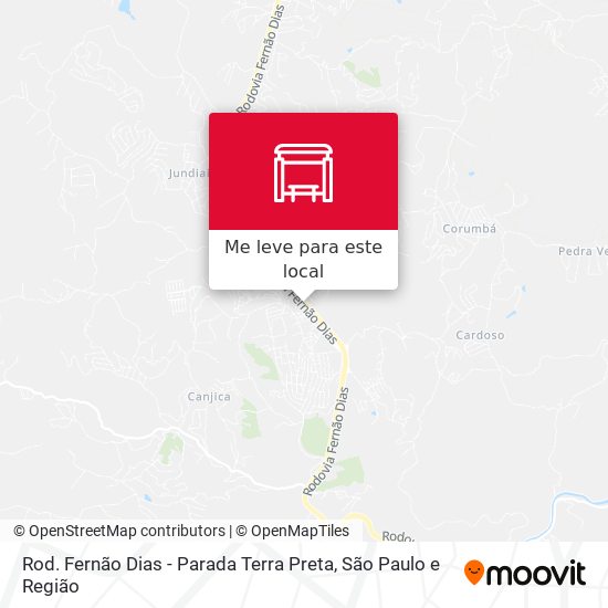 Rod. Fernão Dias - Parada Terra Preta mapa
