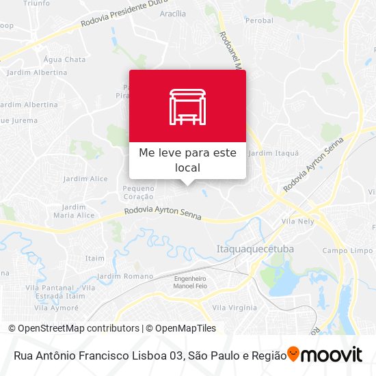 Rua Antônio Francisco Lisboa 03 mapa