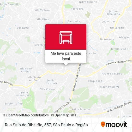 Rua Sítio do Ribeirão, 557 mapa