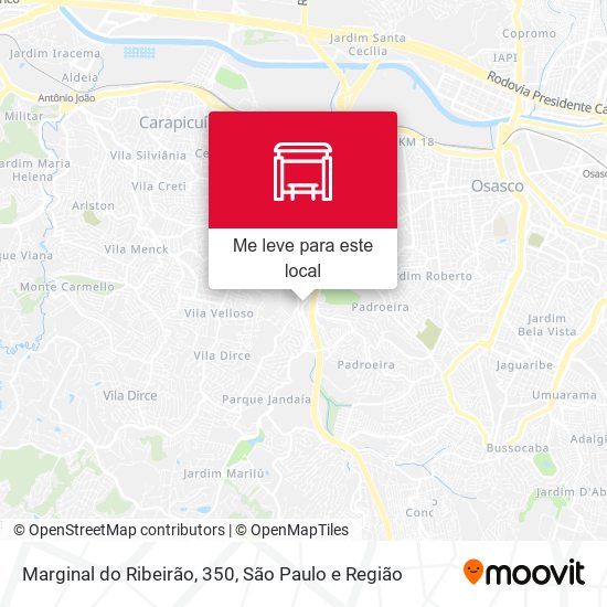 Marginal do Ribeirão, 350 mapa