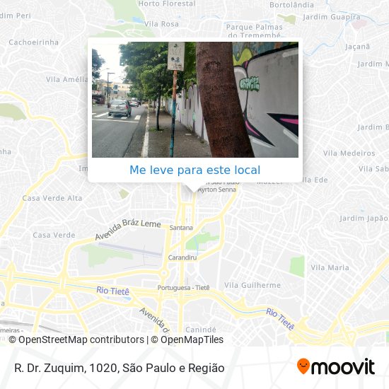 R. Dr. Zuquim, 1020 mapa