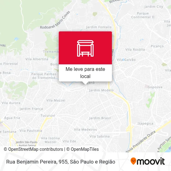 Rua Benjamin Pereira, 955 mapa