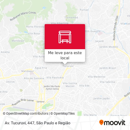 Av. Tucuruvi, 447 mapa