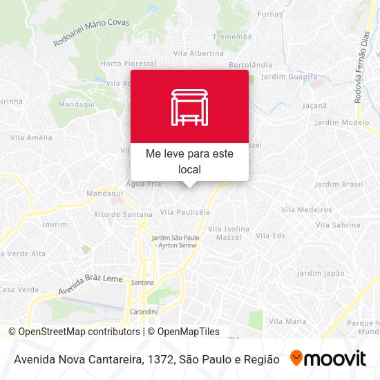 Avenida Nova Cantareira, 1372 mapa