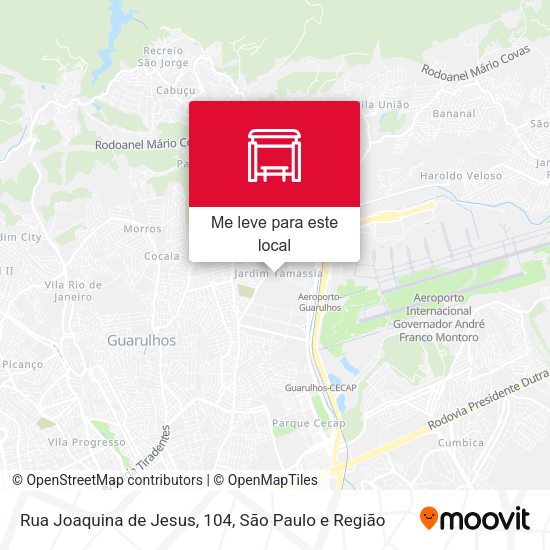 Rua Joaquina de Jesus, 104 mapa