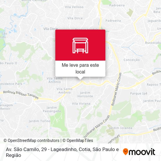 Av. São Camilo, 29 - Lageadinho, Cotia mapa