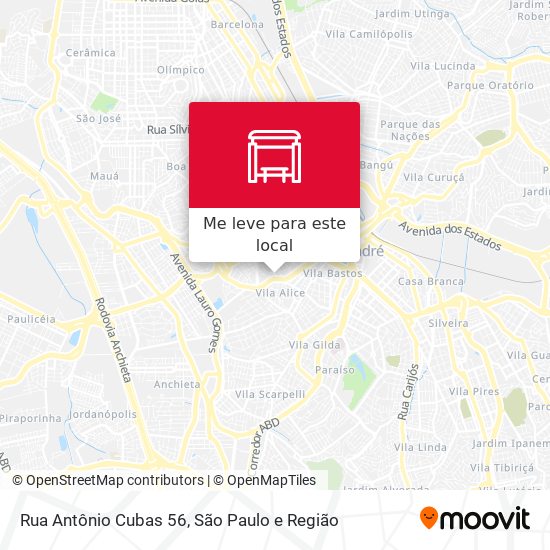 Rua Antônio Cubas 56 mapa