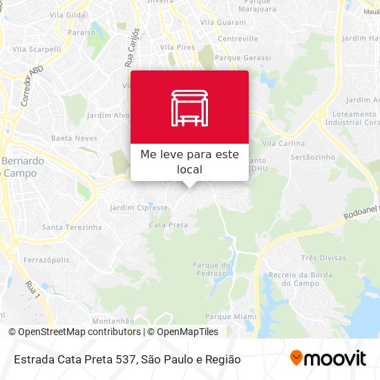 Estrada Cata Preta 537 mapa
