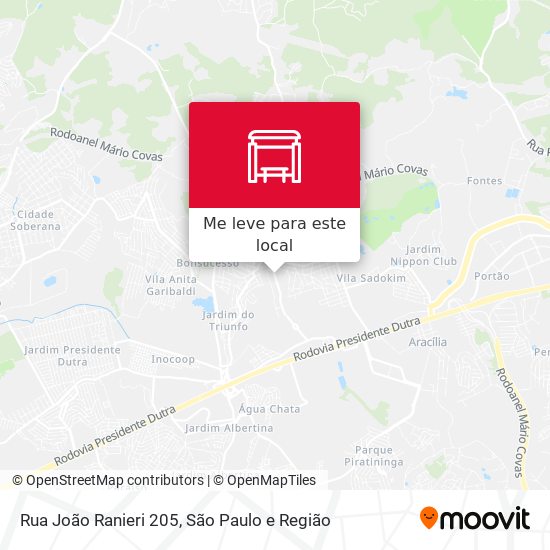 Rua João Ranieri 205 mapa