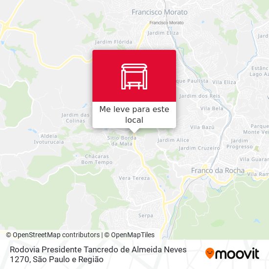 Rodovia Presidente Tancredo de Almeida Neves 1270 mapa