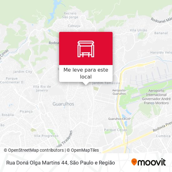 Rua Doná Olga Martins 44 mapa