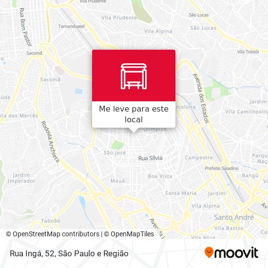 Rua Ingá, 52 mapa