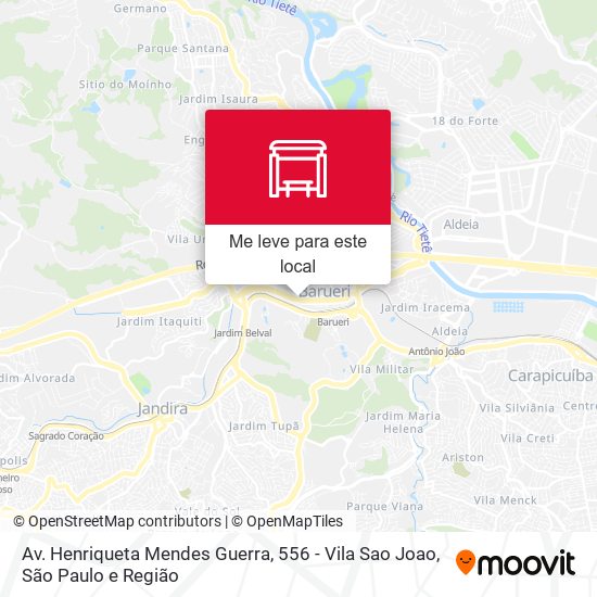 Av. Henriqueta Mendes Guerra, 556 - Vila Sao Joao mapa