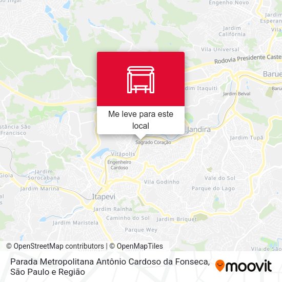 Parada Metropolitana Antônio Cardoso da Fonseca mapa