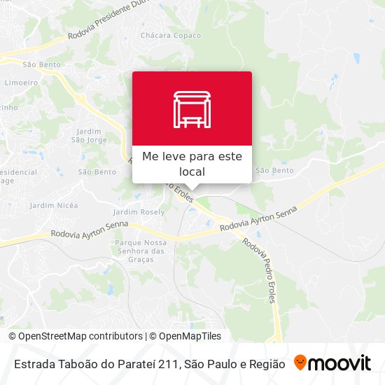 Estrada Taboão do Parateí 211 mapa