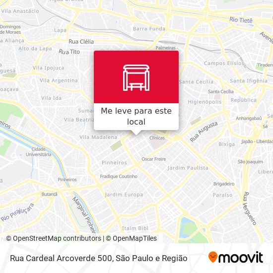 Rua Cardeal Arcoverde 500 mapa