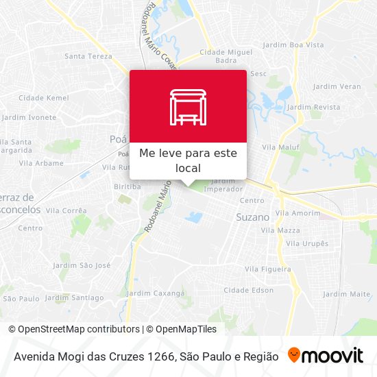Avenida Mogi das Cruzes 1266 mapa