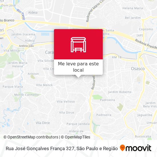 Rua José Gonçalves França 327 mapa