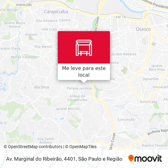Av. Marginal do Ribeirão, 4401 mapa