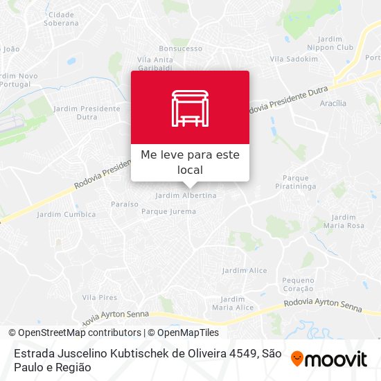 Estrada Juscelino Kubtischek de Oliveira 4549 mapa