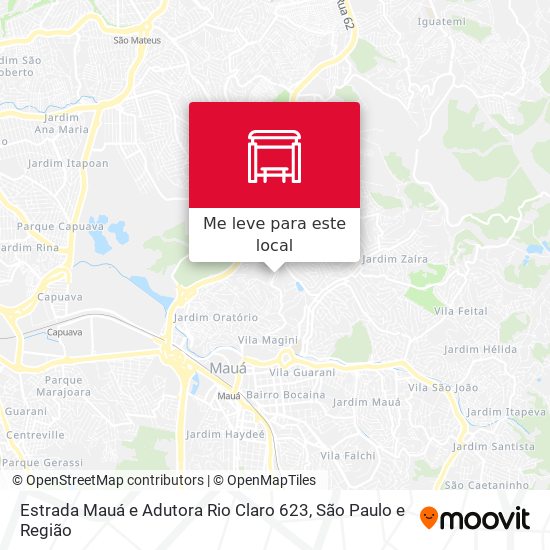 Estrada Mauá e Adutora Rio Claro 623 mapa