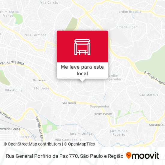 Rua General Porfírio da Paz 770 mapa