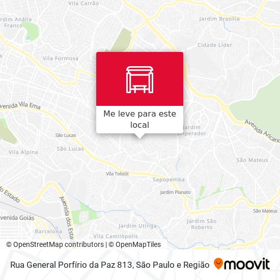 Rua General Porfírio da Paz 813 mapa