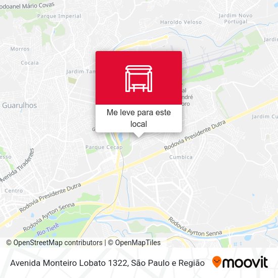 Avenida Monteiro Lobato 1322 mapa