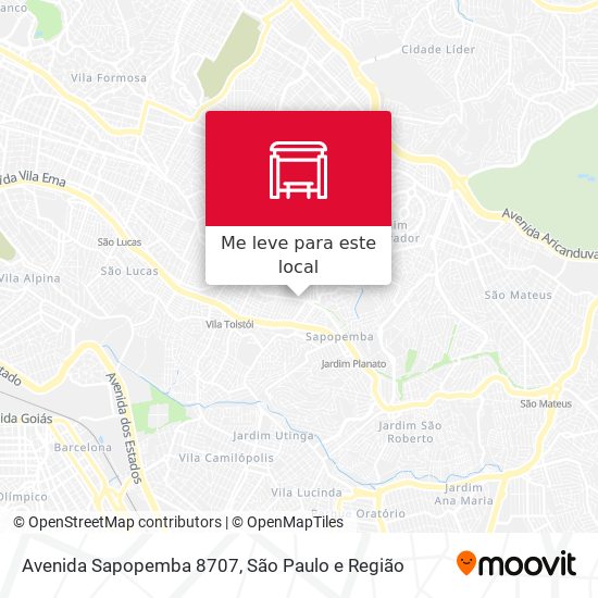 Avenida Sapopemba 8707 mapa