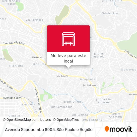 Avenida Sapopemba 8005 mapa