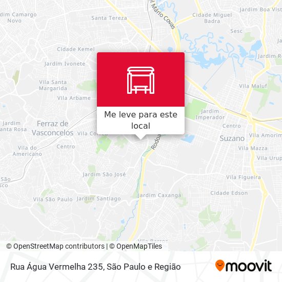 Rua Água Vermelha 235 mapa