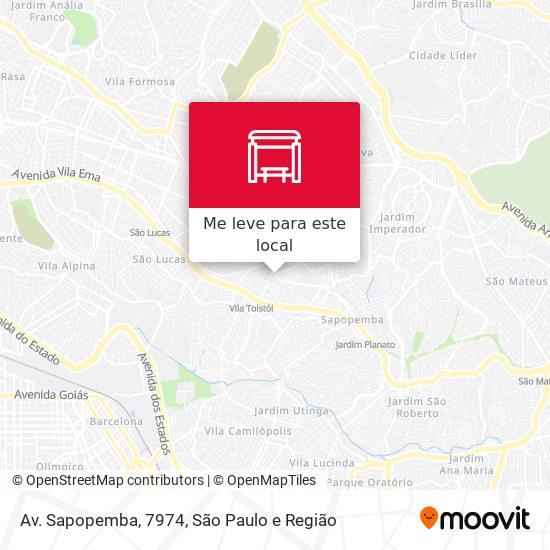 Av. Sapopemba, 7974 mapa
