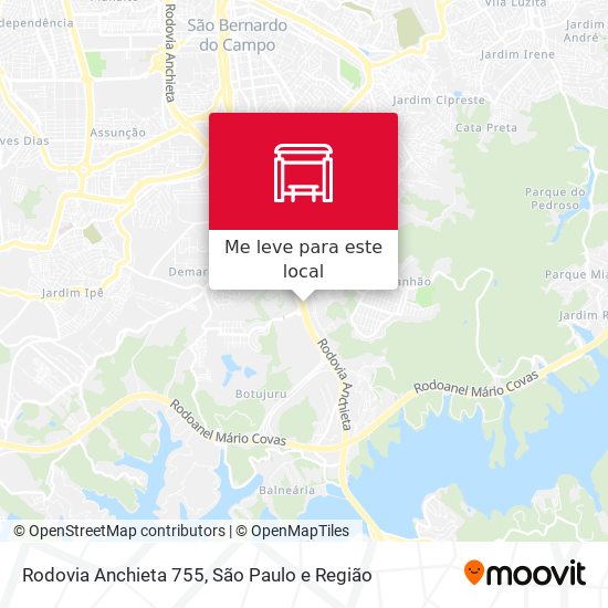 Rodovia Anchieta 755 mapa