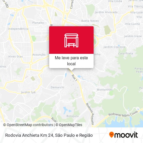 Rodovia Anchieta Km 24 mapa