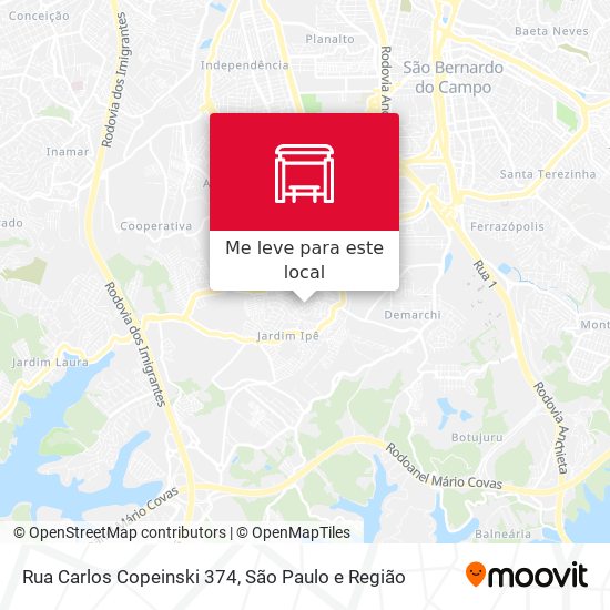 Rua Carlos Copeinski 374 mapa