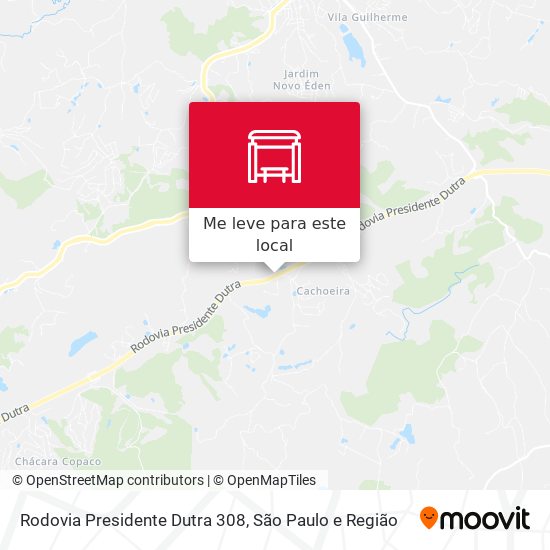 Rodovia Presidente Dutra 308 mapa